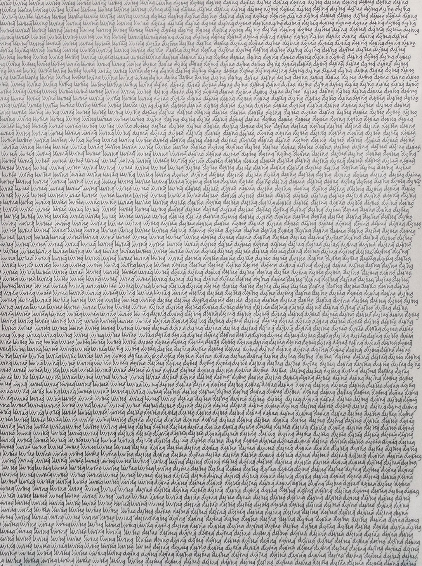 Barbara Balfour, Living and Dying VII, lithograph on gampi washi (Japanese paper)