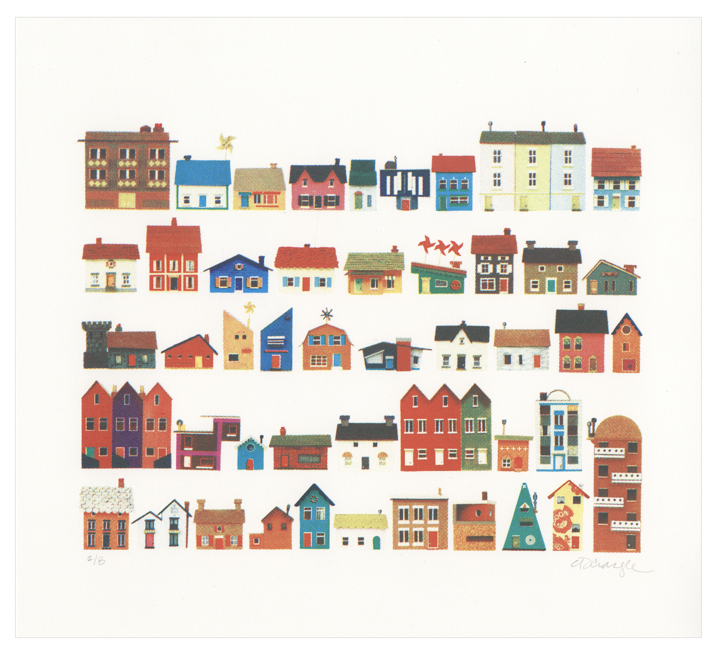 Claudine Crangle, The House Next Door, 2025, screenprint, 4/8, paper size: 10.5" x 12"