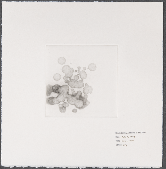 Micah Lexier, A Minute of My Time, July 7, 1998, 12:00 - 12:01