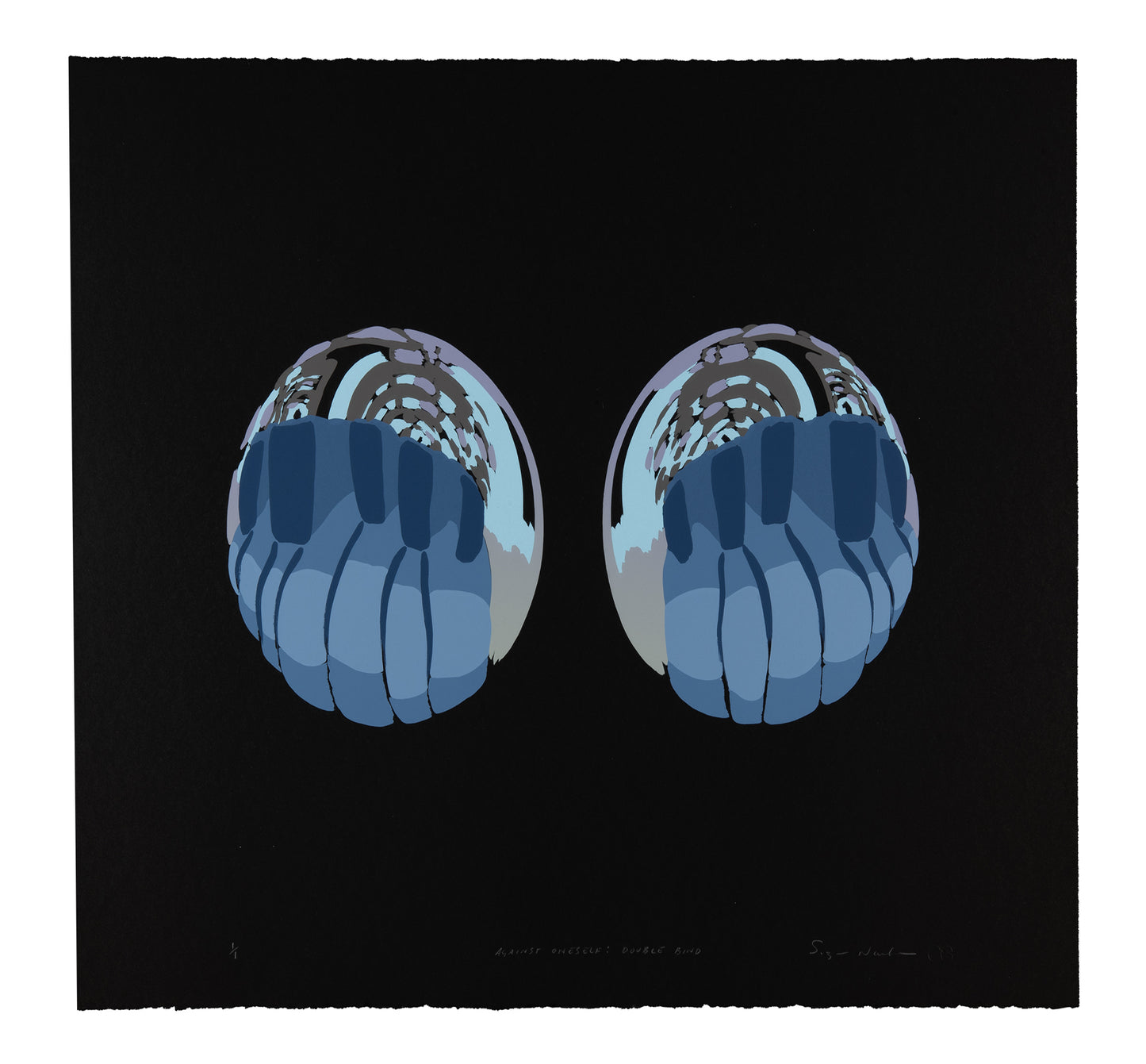 Suzanne Nacha, Against Oneself: Double Bind, screenprint