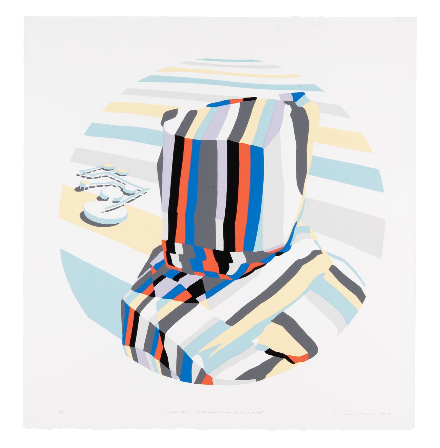 Suzanne Nacha, Earth - Man - Machine, screenprint