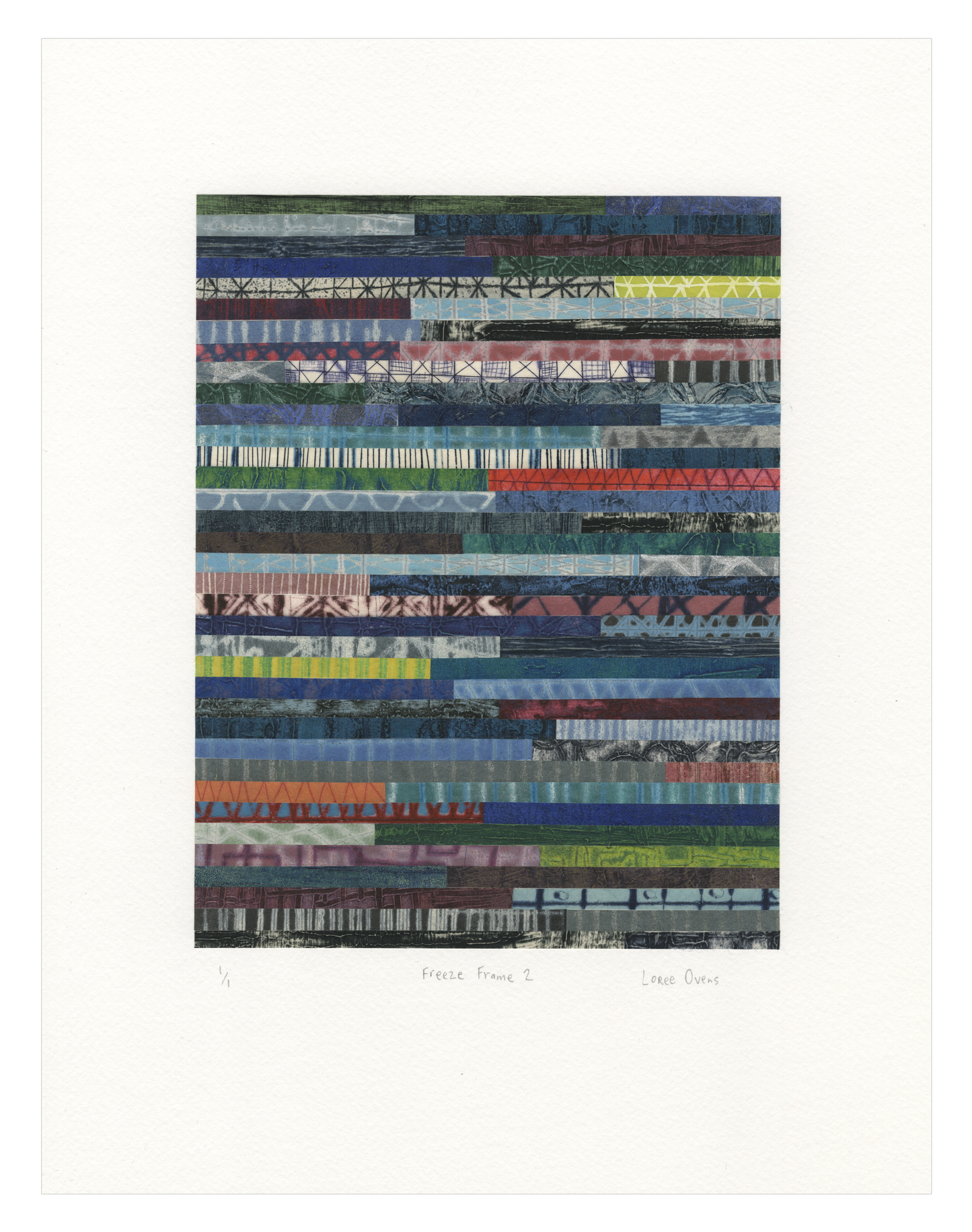 Loree Ovens, Freeze Frame 2, collagraph and drypoint