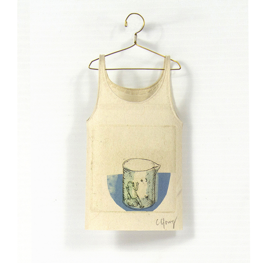 Cybèle Young - Camisole on hanger - frog beaker, copper plate etching, Japanese paper (Washi)