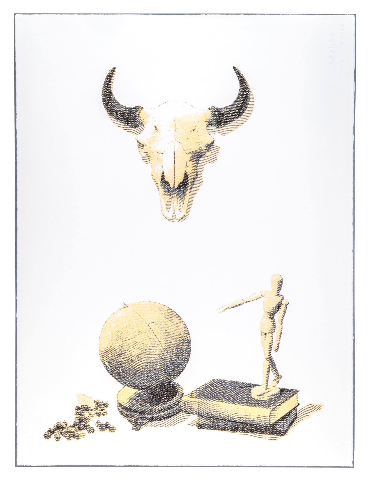Lee Henderson, A Hand that Points Aligns the Air (Right), 2017, photo-lithograph, edition: F/P (Fundraising Proof), size: 22.5" x 30.25"