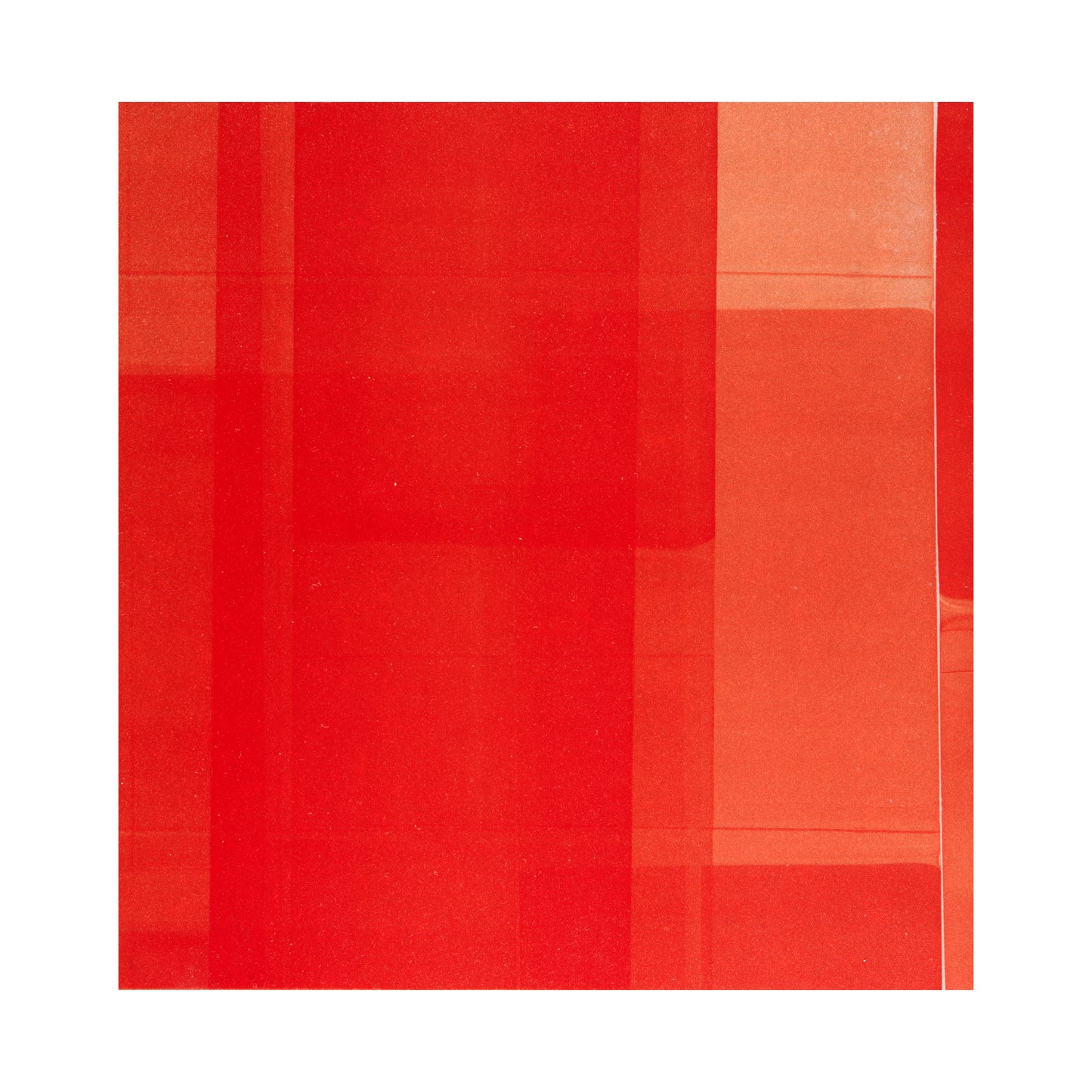Jim Verburg, Untitled (reflected/repeated, OS red #01), monotype, oil-based ink on frosted mylar