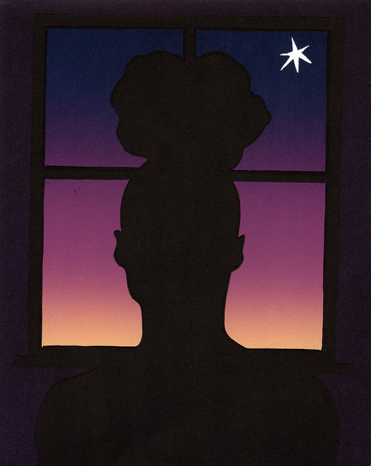 Khadijah Morley, First Star, linocut