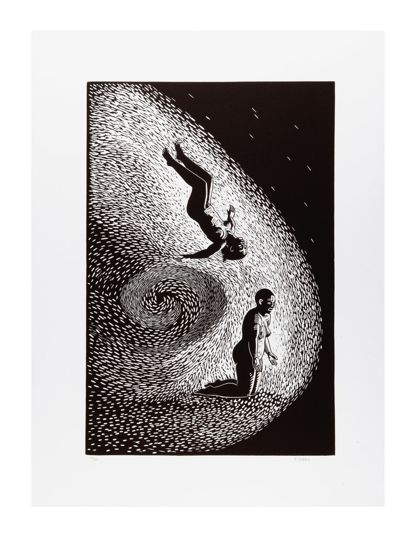 Pamela Dodds, Riptide, 2006, linocut, Edition of 30, paper size: 30" x 22.5