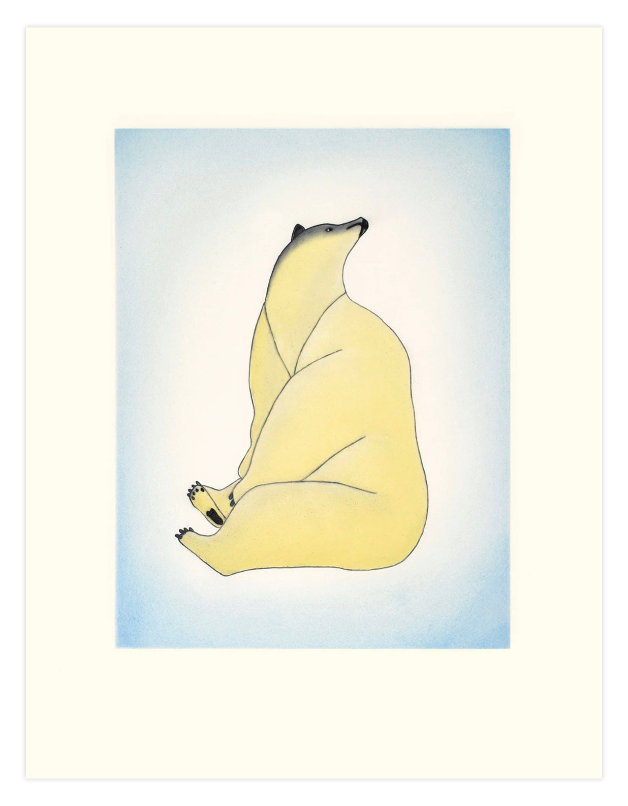 Qavavau Manumie, Posing Bear, etching & aquatint, paper size: 27" x 21"