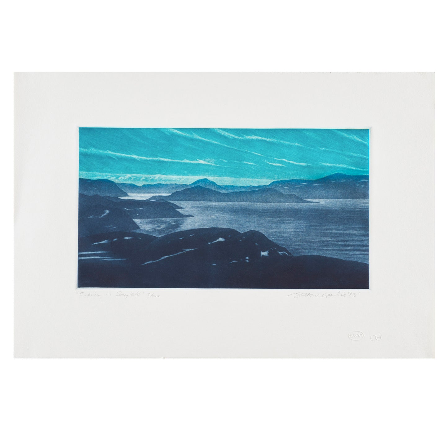 Scott Goudie, Evening in Saglek, mezzotint