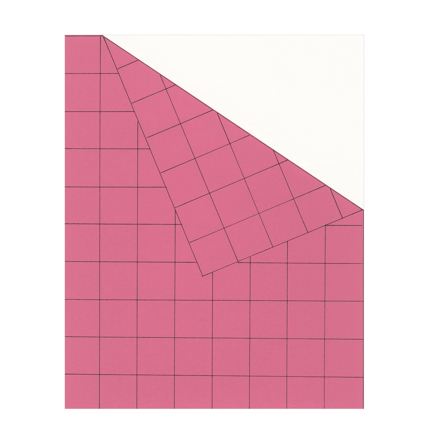Joy Walker, Pink Fold, screenprint