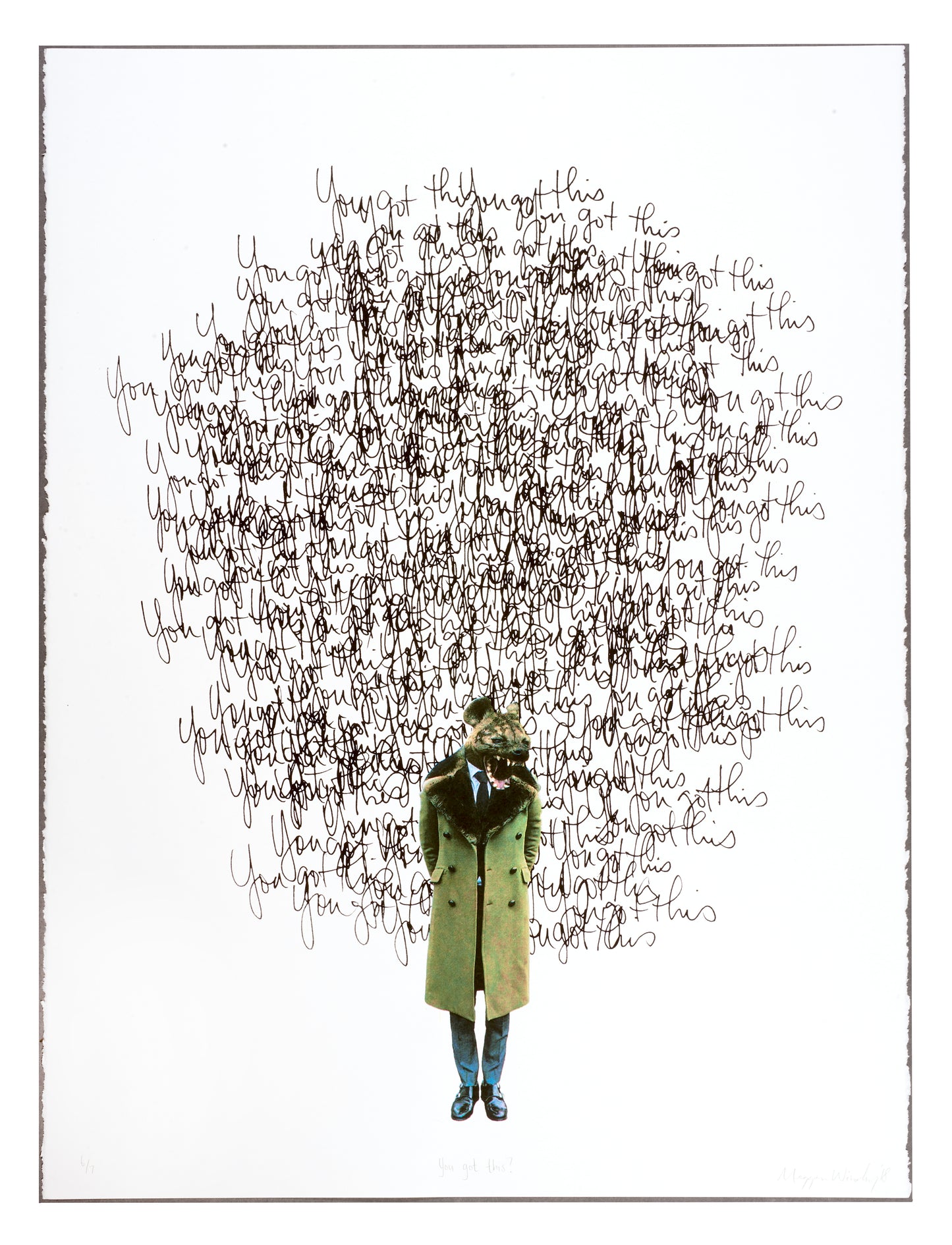 Meggan Winsley, You got this, 2018, screenprint, edition: 6/7, paper size: 30" x 22"