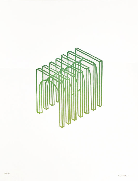 Annyen Lam - Arches Print (Green and Yellow)