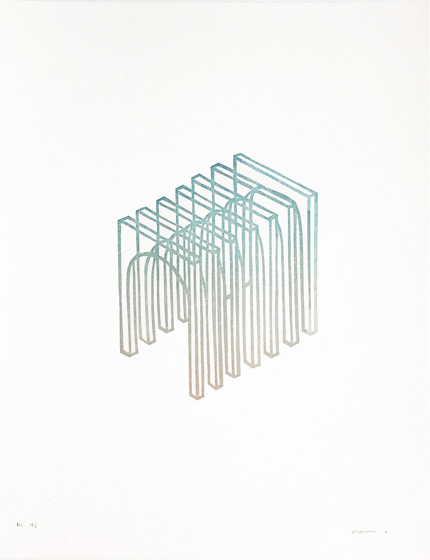 Annyen Lam - Arches Print (Blue and Pink)