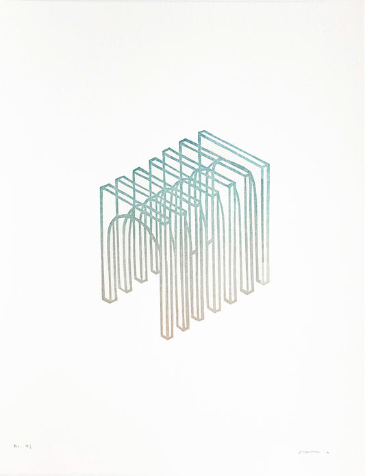 Annyen Lam - Arches Print (Blue and Pink)