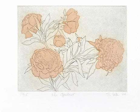 Suzy Lake, The Gardener, 2004, photoplate lithograph and etching, edition of 25, paper size: 30" × 22"