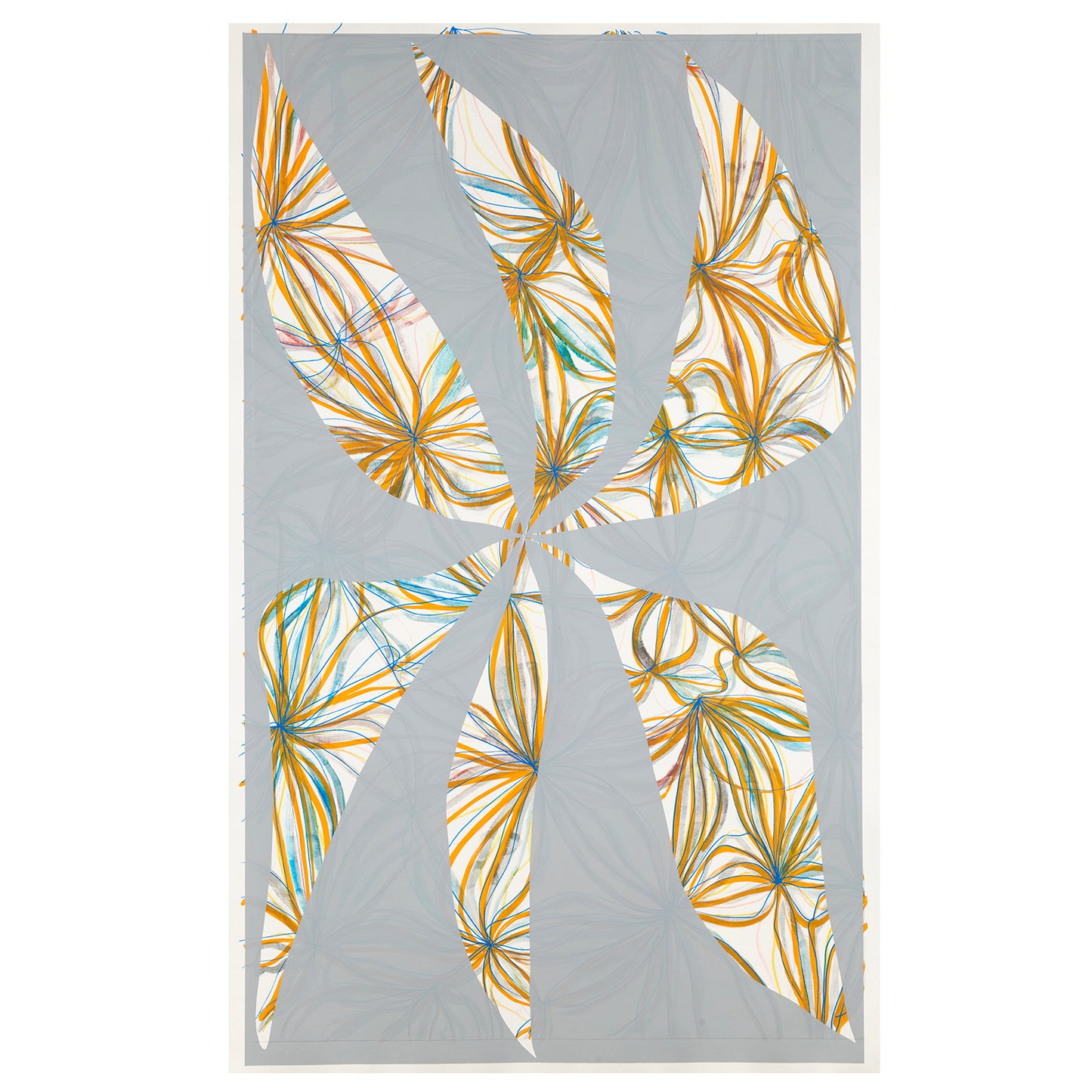 Rachel Crummey, A Spider's Diary (6), 2022, monoprint, screenprint, edition: 1/1, paper size: 37" x 22"