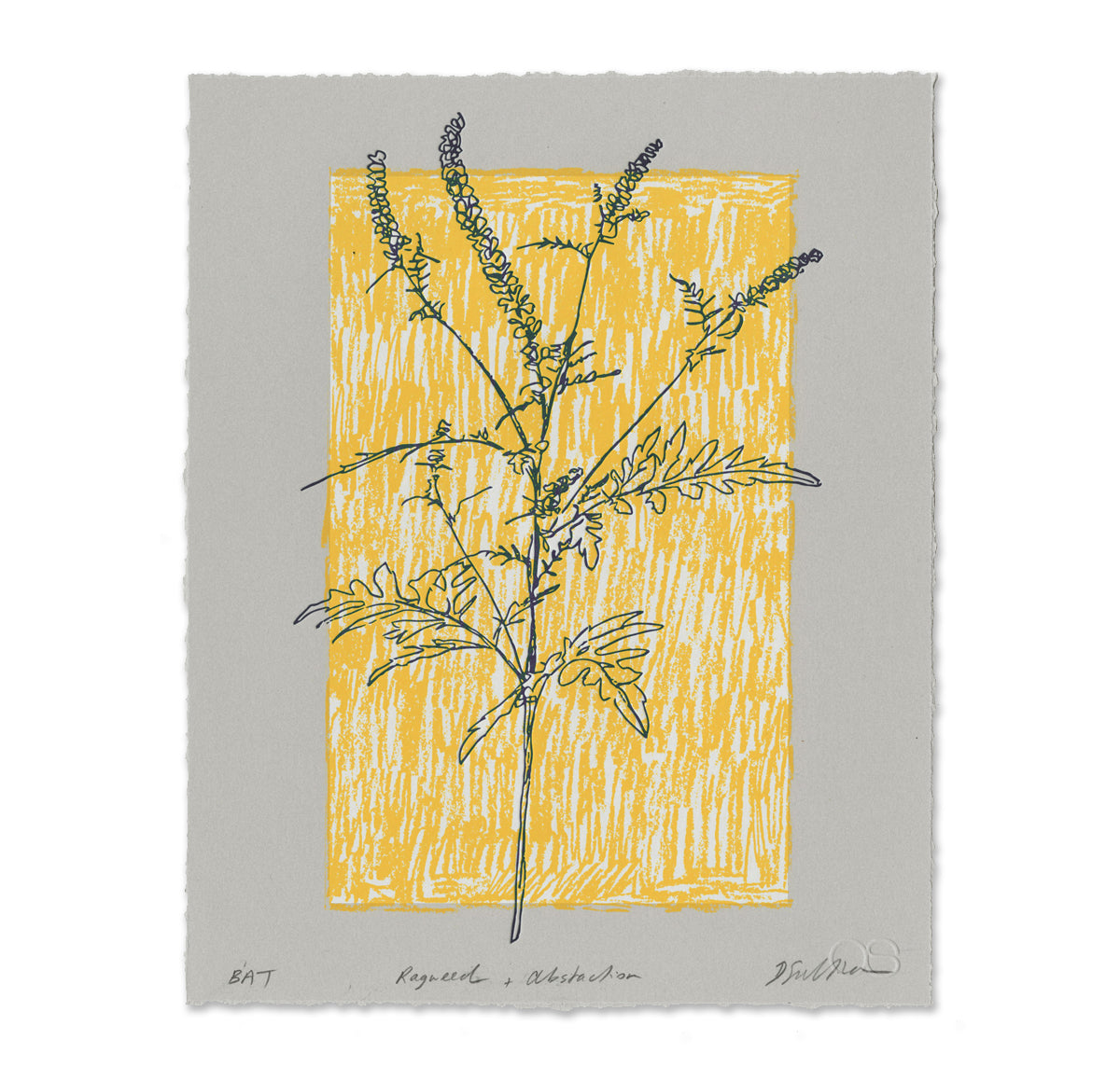 FUTURE PROOF Lot 80: Derek Sullivan, Ragweed + Abstraction, Screenprint and letterpress, 2019, Edition: 24/28