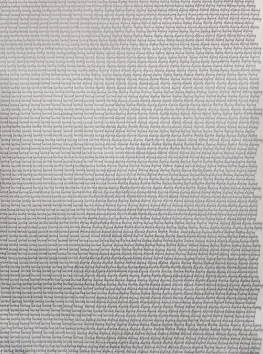 Barbara Balfour, Living and Dying VII, lithograph on gampi washi (Japanese paper)