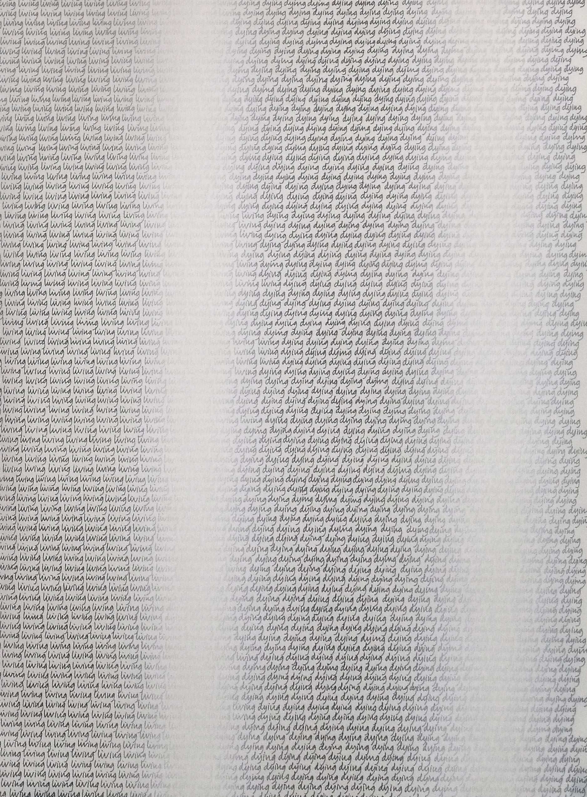 Barbara Balfour, Living and Dying IX, lithograph on gampi washi (Japanese paper)