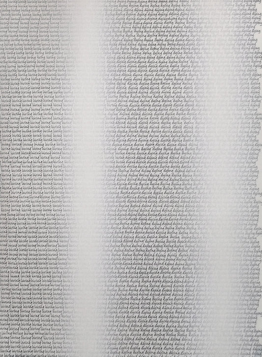 Barbara Balfour, Living and Dying IX, lithograph on gampi washi (Japanese paper)