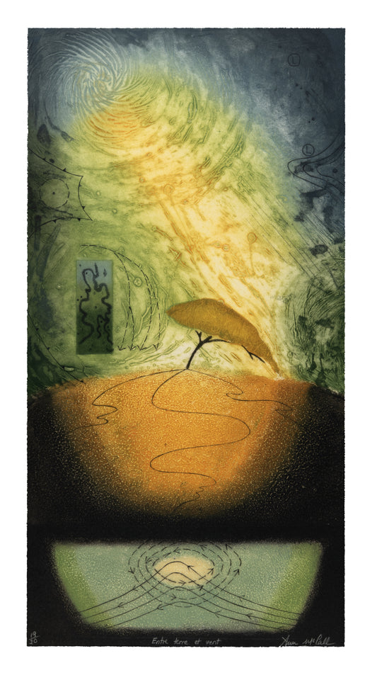 Ann McCall, Entre terre et vent, collagraph