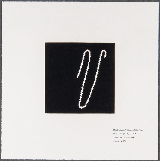 Micah Lexier, A Minute of My Time, July 14, 1998, 15:21-15:22