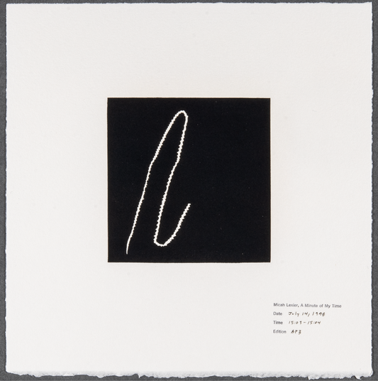 Micah Lexier, A Minute of My Time, July 14, 1998, 15:03 - 15:04