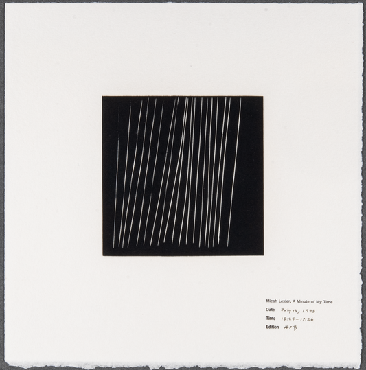 Micah Lexier, A Minute of My Time, July 14, 1998, 15:25 - 15:26