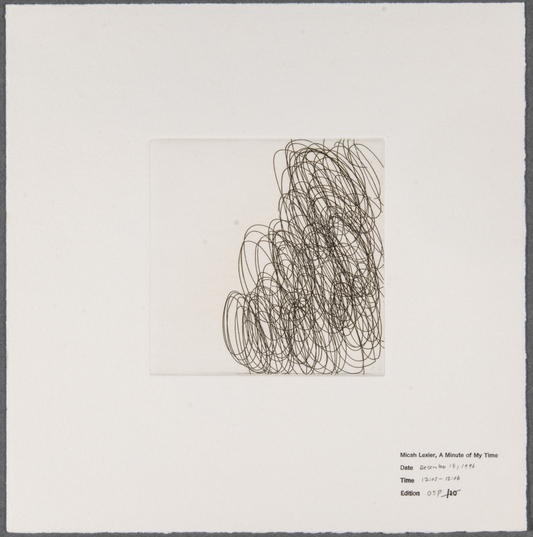 Micah Lexier, A Minute of My Time, December 18 ,1996, 12:05 - 12:06