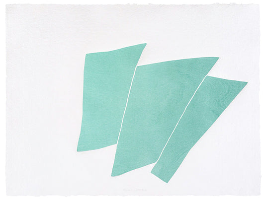 Nancy Fox, Rock - Chevron,  woodcut on St-Armand Cotton paper