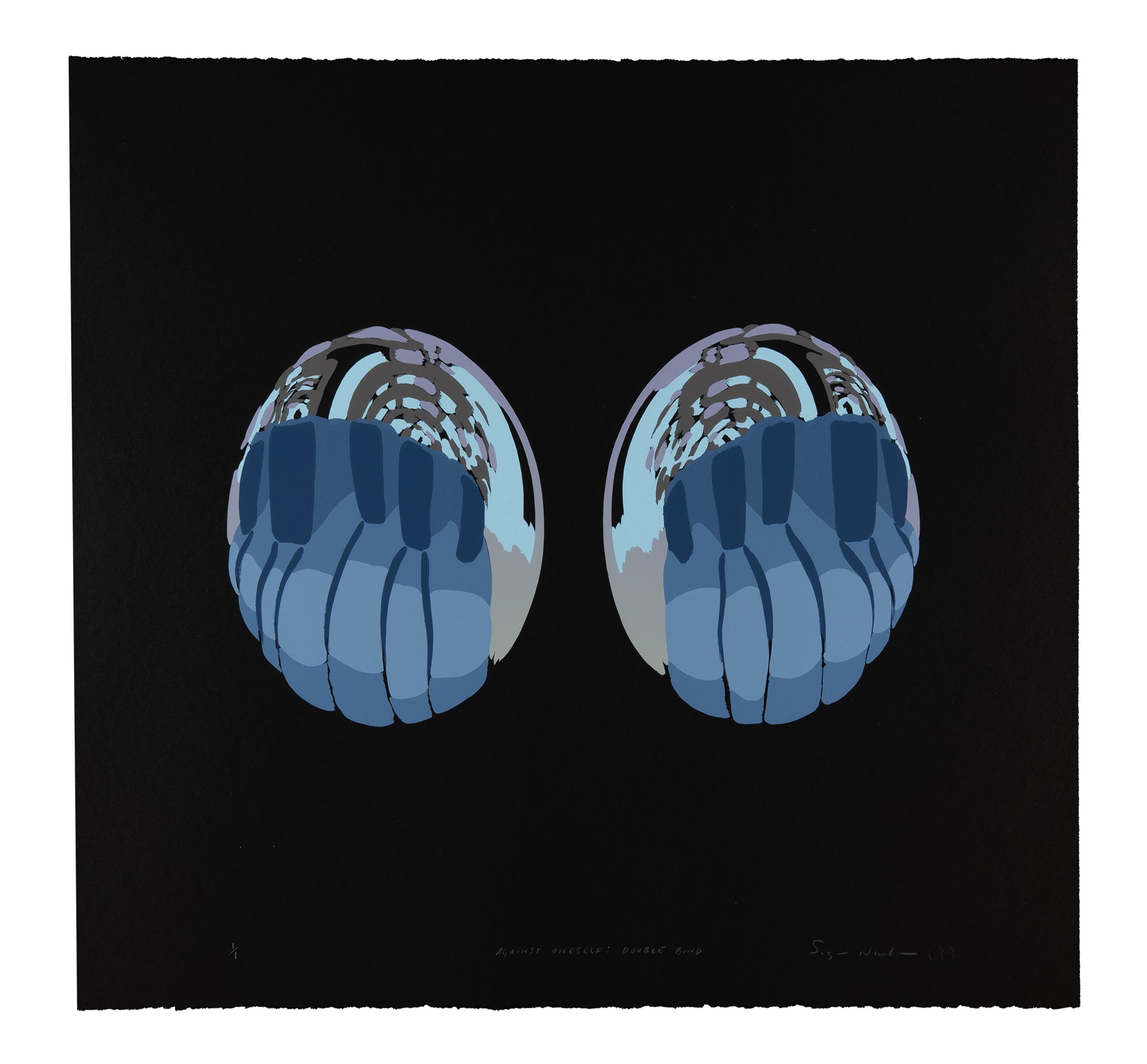 Suzanne Nacha, Against Oneself: Double Bind, screenprint