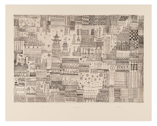 Loree Ovens, Micrograph, copper etching on Gampi paper