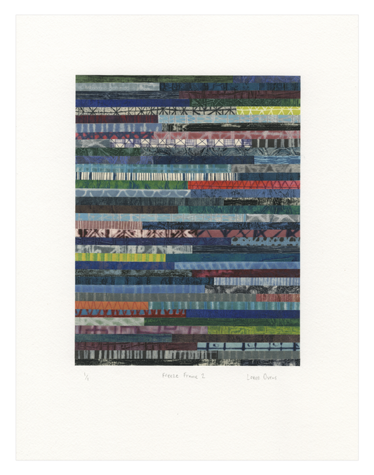 Loree Ovens, Freeze Frame 2, collagraph and drypoint