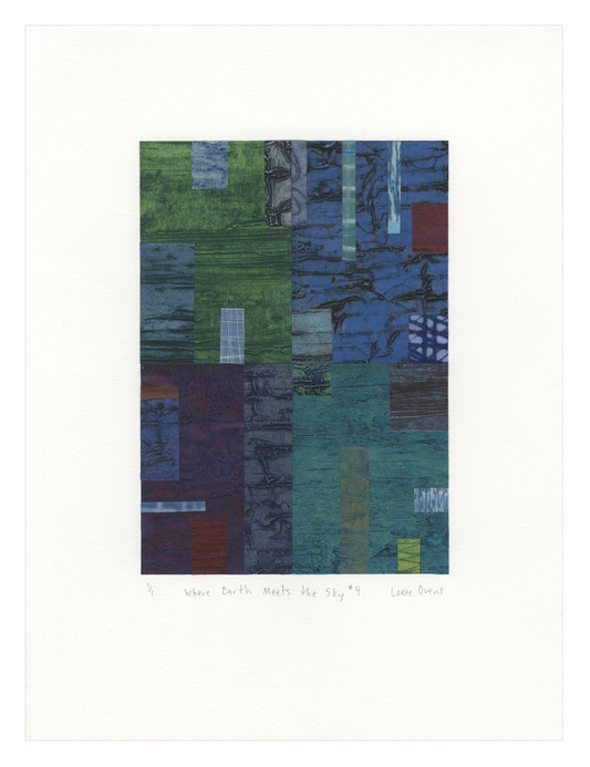 Loree Ovens, Where Earth Meets the Sky #4, collagraph and drypoint