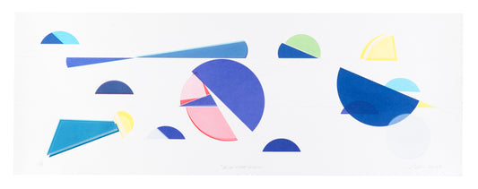 ‘Blue Over Yellow’ by Walter Procska. Edition of 5, 11 x 30.25 inches.