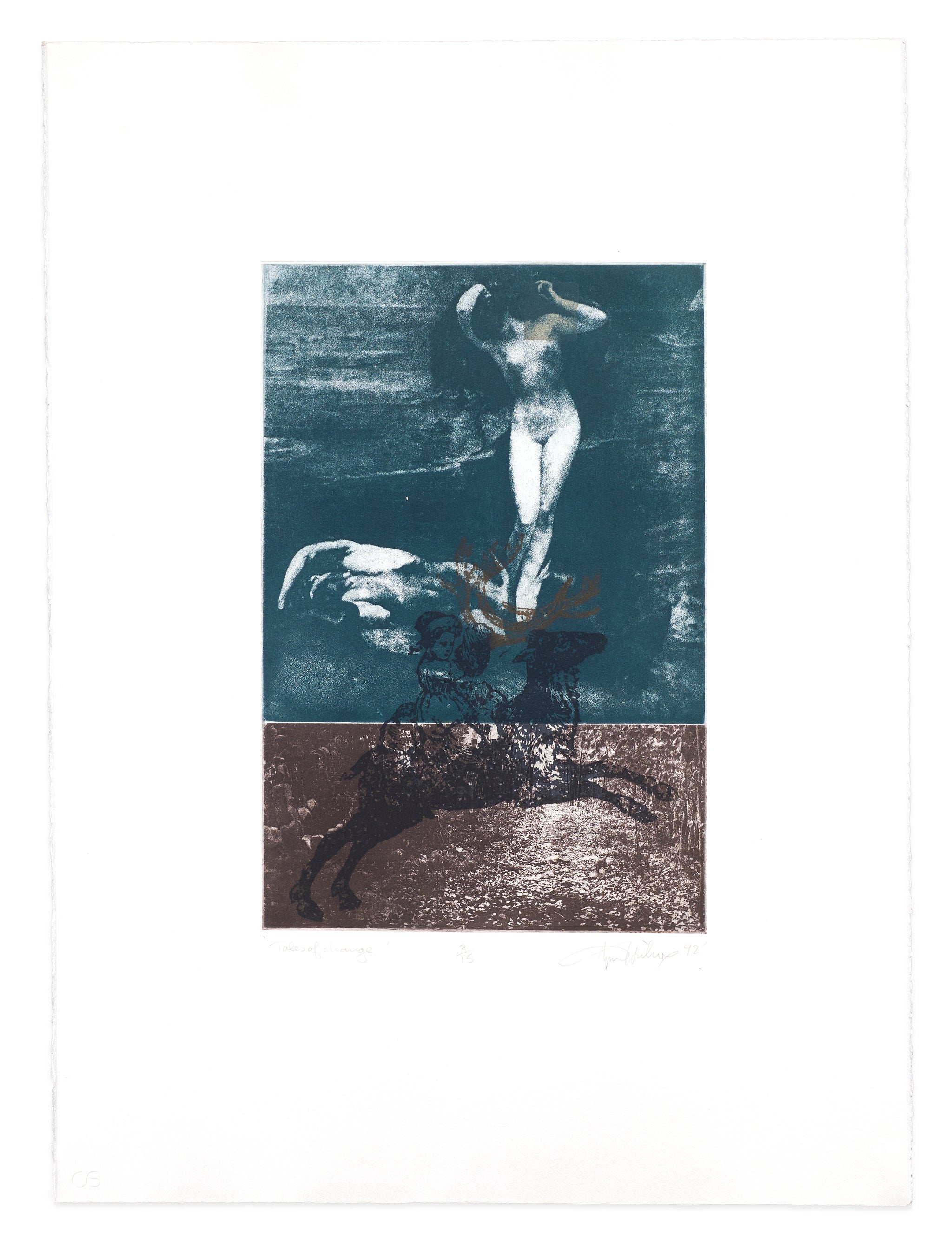 April Hickox, Tales of Change, 1992, etching, edition of 15, size: 30