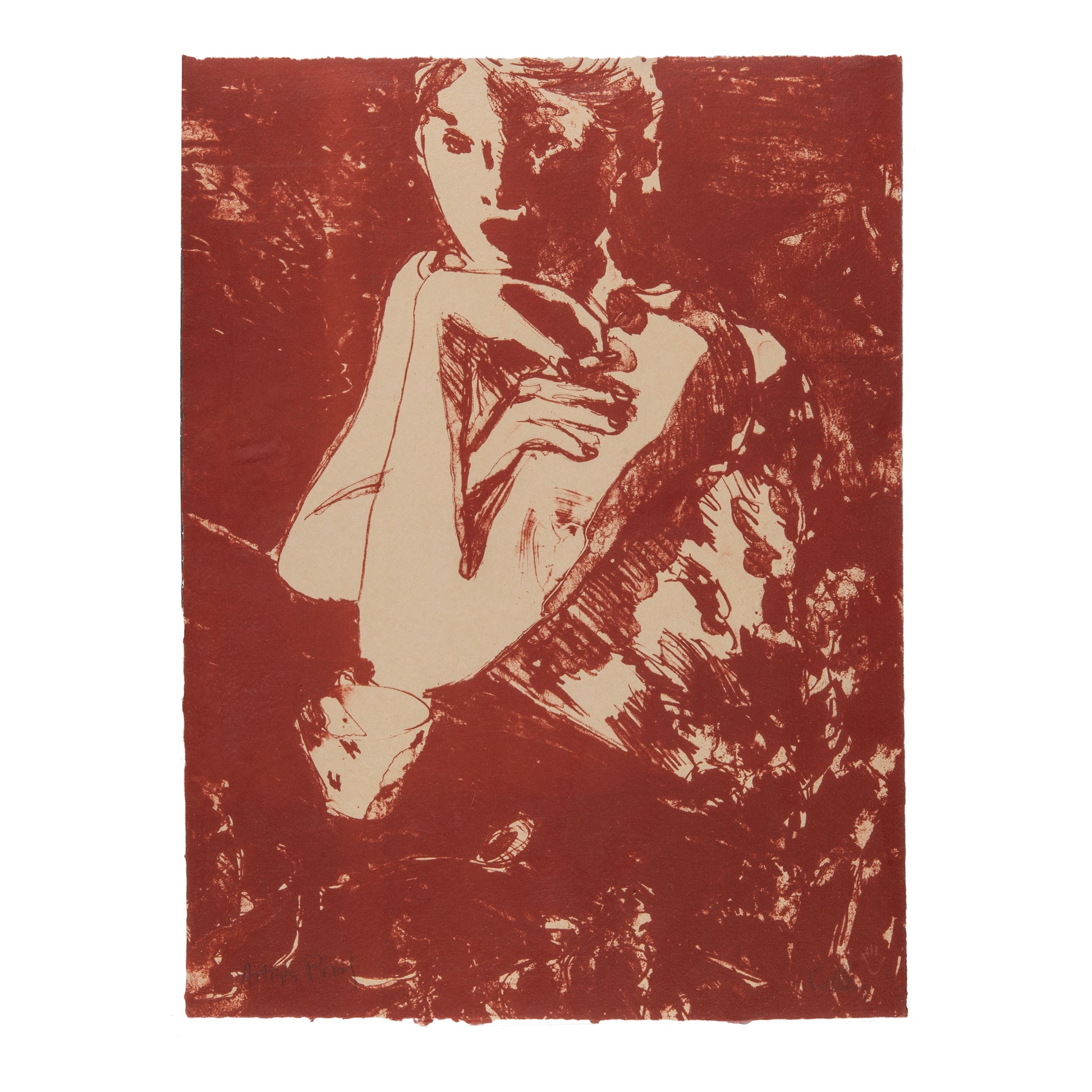 Brian Kelley, Untitled (Figure), 1980, lithograph, edition: A/P (Artist Proof), paper size: 20.25" x 15.75"
