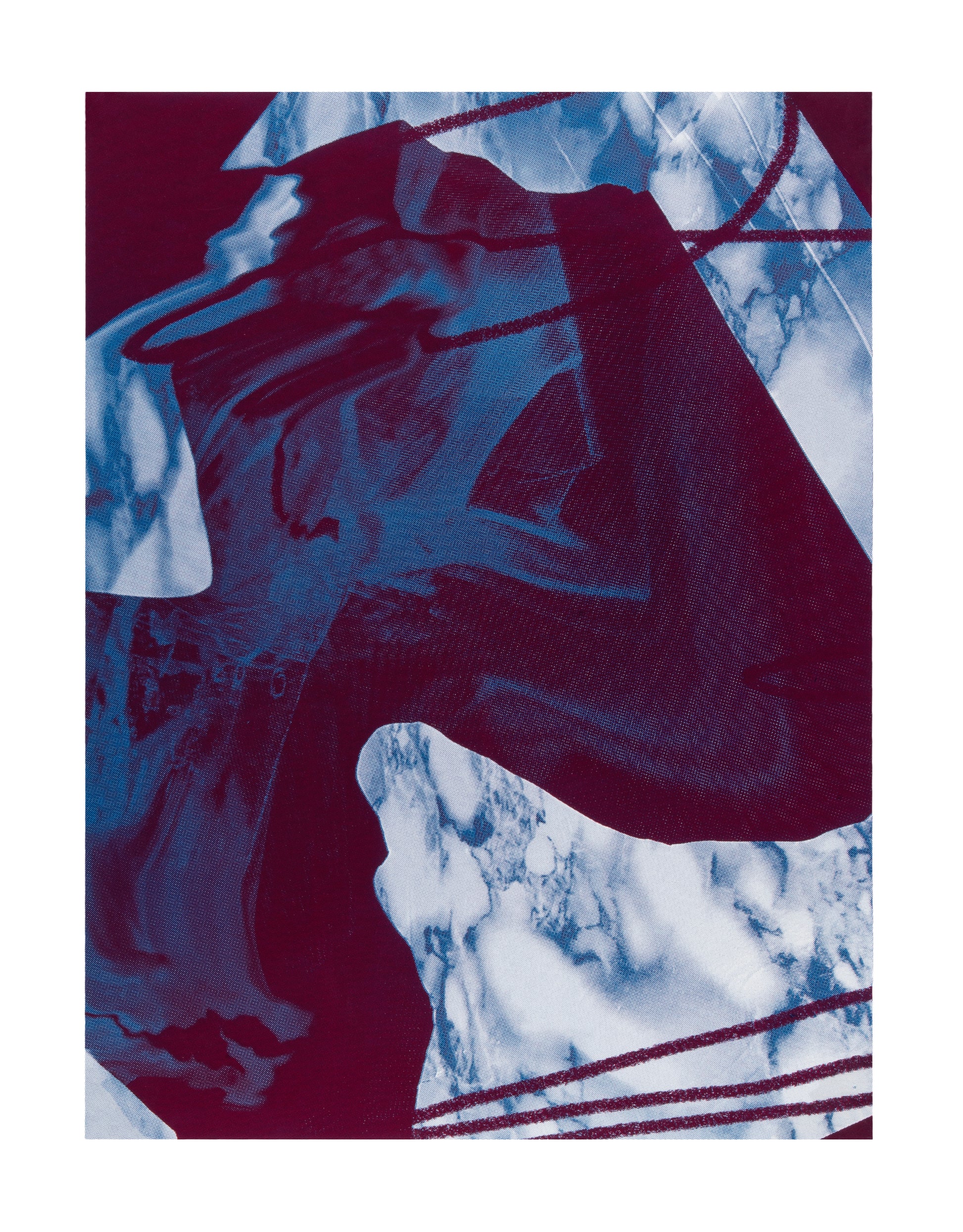 Rachael Dodgson, mid-size marble mac tac in moon purple, 2024, screenprint, edition: 1/2, paper size: 24” x 18”