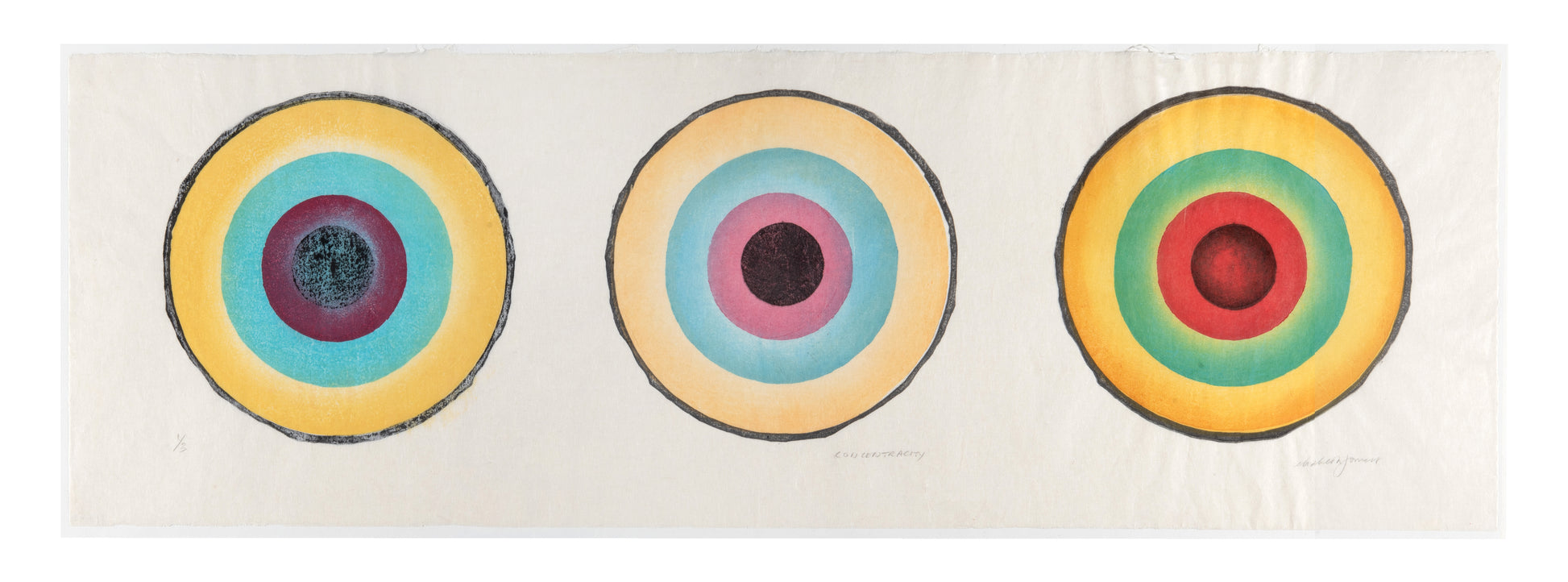 Elizabeth Forrest, Concentracity, 2009, mokuhanga on washi (Japanese paper), edition: 1/3, size: 12.25" x 37"