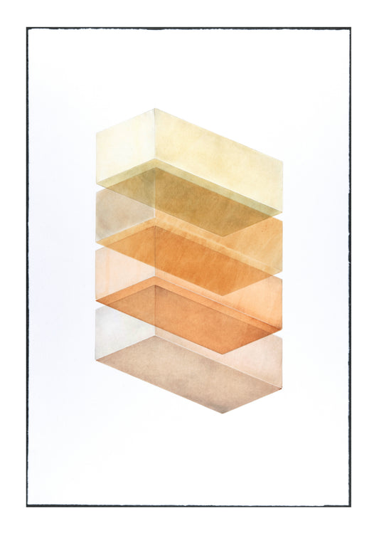 Panya Clark Espinal, Stack of Four, 2022, Relief print made with powdered, reclaimed brick, VE 2/2 (Varied Edition), paper size: 27" x 18.25" 