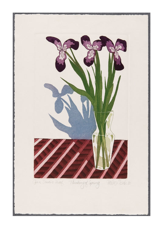 Moira Clark, Thinking of Spring, 1980, intaglio, Open Studio Proof, paper size: 16.5" x 11"