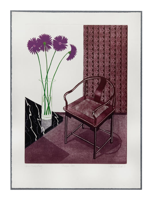 Moira Clark, Chinese Deco, 1981, intaglio, Open Studio Proof, 30" x 22".