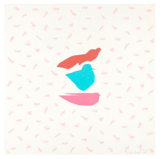 Zenji Funabashi, Three Birds, screenprint