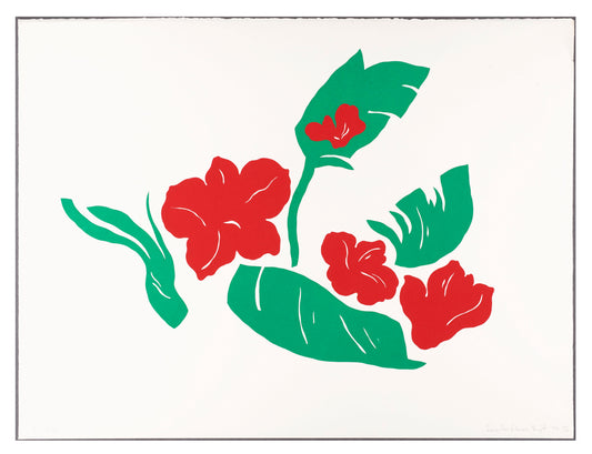 Zenji Funabashi, Four Flowers, screenprint
