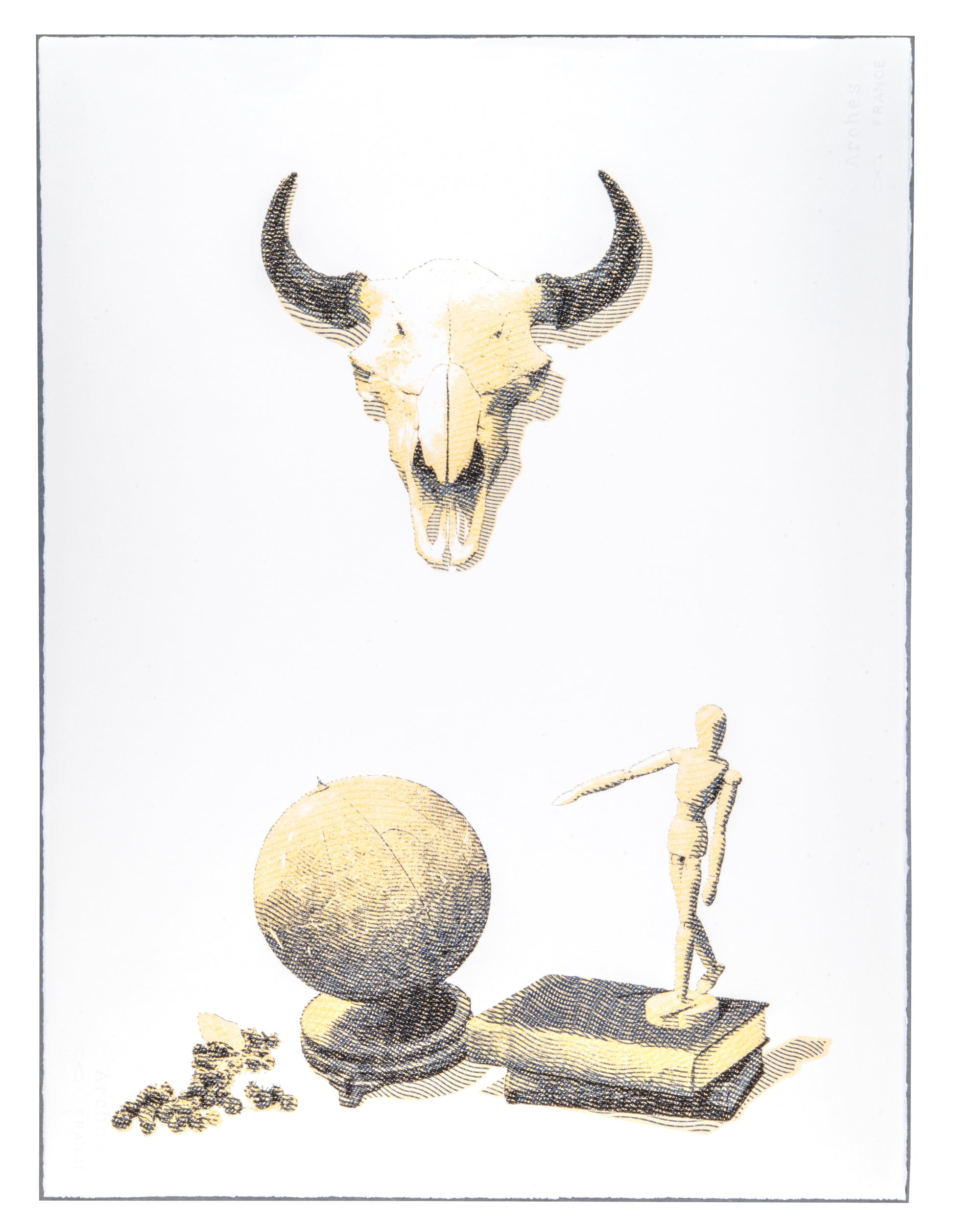 Lee Henderson, A Hand that Points Aligns the Air (Right), 2017, photo-lithograph, edition: F/P (Fundraising Proof), size: 22.5" x 30.25"