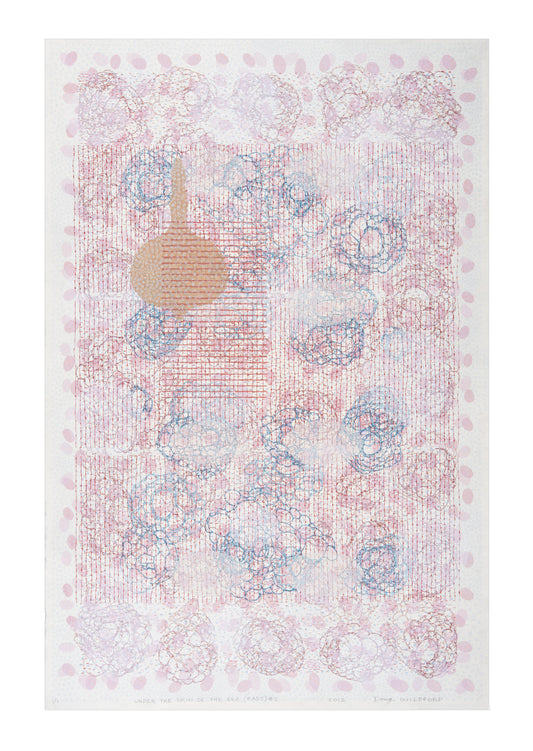 Doug Guildford, Under the Skin of the Sea (East) #2, screenprint on washi (Japanese paper)