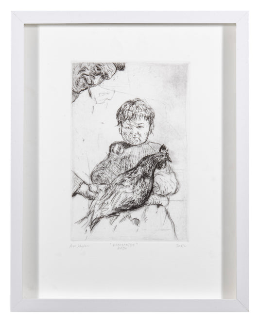 Sadko Hadzihasanovic, “Grandfater” Babo, 2022, drypoint, edition: A/P, paper size: 13.5" x 10.5"