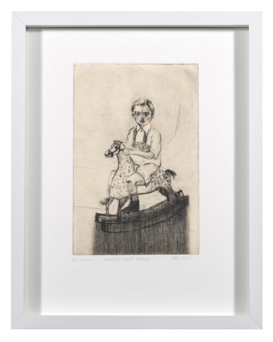 Sadko Hadzihasanovic, Hanibal ante Portas, 2021, drypoint with chine collé, edition: A/P, paper size: 13.5" x 10.5"