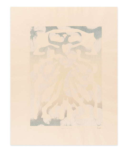 Joy Wong, Celestial Body, 2022, stone lithograph, Chine collé, Edition 1/1, paper size: 20.6" x 19.6"