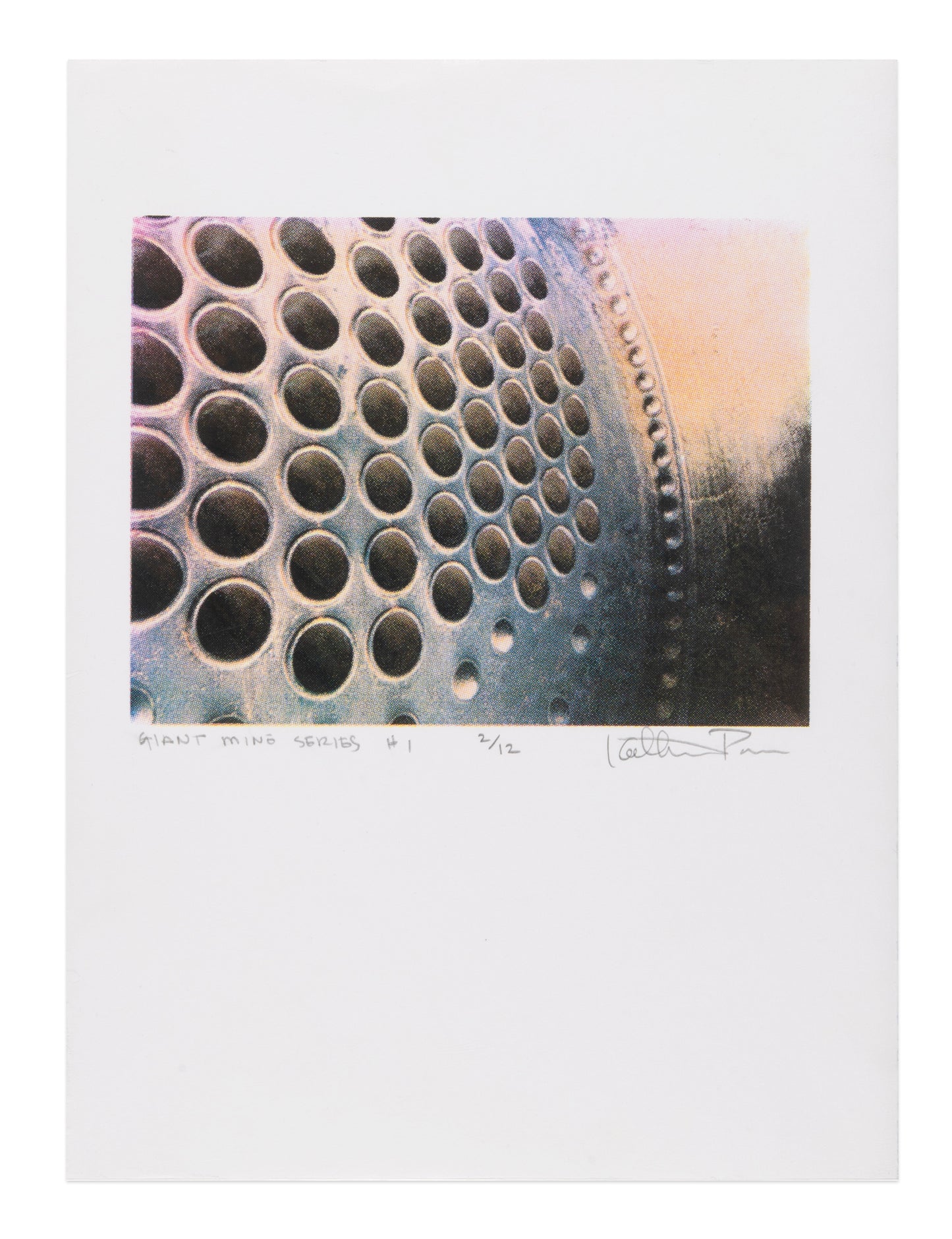 Kathleen Parle, Giant Mine Series #1, 2019 screenprint, edition 2/12, 15" x 11", natural deckled paper edges.